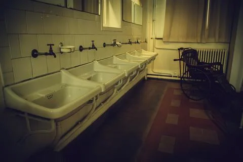 Old ceramic basin Stock Photos