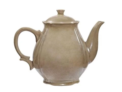 Old ceramic jug.isolated. Stock Photos