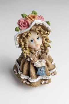 Old ceramic  trinket close up Stock Photos