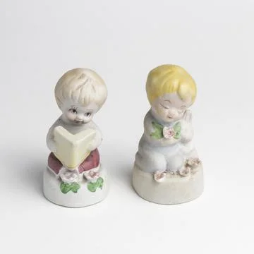 Old ceramic  trinket close up Stock Photos