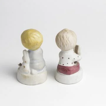 Old ceramic  trinket close up Stock Photos