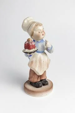 Old ceramic  trinket close up Stock Photos