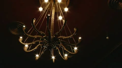 Old chandelier Stock Footage 12660156