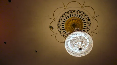 Old Chandelier Stock Footage 53526169