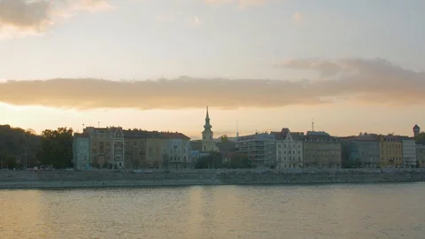 Old Chapel Buildings By The River Stock Footage 122321095