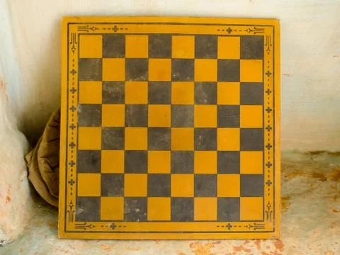 Old checkerboard Stock Photos