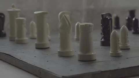 Old Chess set Stock Footage 91055195