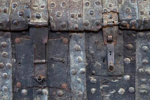 Old chest locks Foto stock