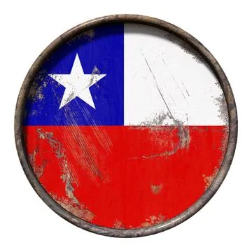Old Chile flag Stock Illustration