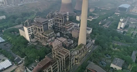 Old Chinese Generating Station. 4K Stock Footage 111909307