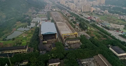 Old Chinese Generating Station. 4K Stock Footage 111917904
