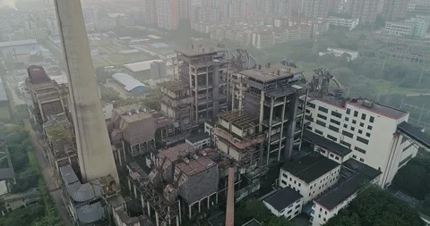 Old Chinese Generating Station. 4K Stock Footage 111921791