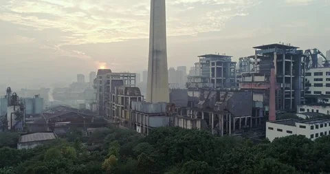 Old Chinese Generating Station. 4K Stock Footage 111922488