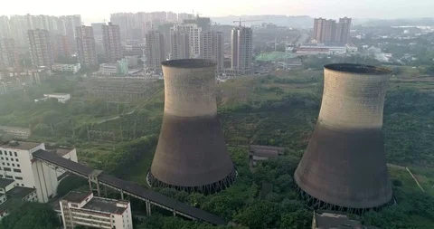 Old Chinese Generating Station. 4K Stock Footage 111925080