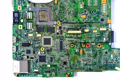 Old chip from laptop Stock Photos