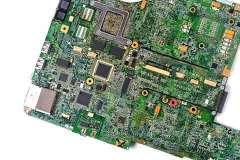 Old chip from laptop Stock Photos