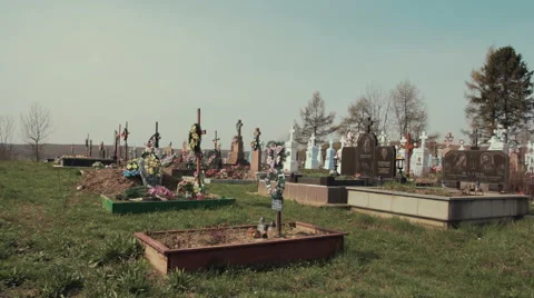 Old Christian Cemetery Stock Footage 62392564