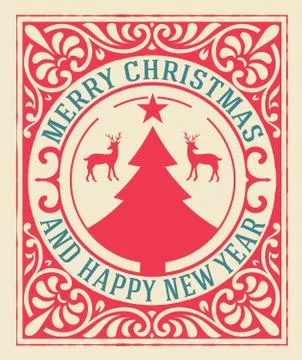 Old Christmax Card Stock Illustration