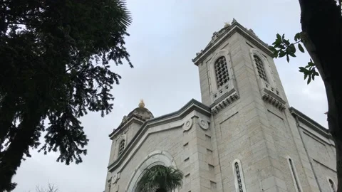 Old church building stone structure Stock Footage 145221693
