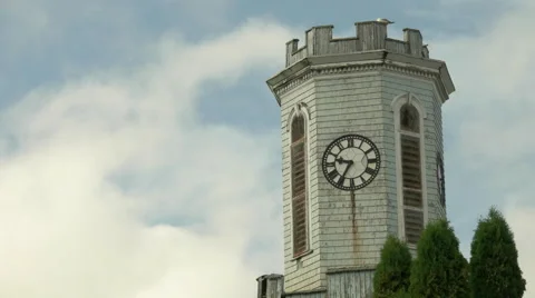 Old Church Clock Tower. Stock Footage 67614207