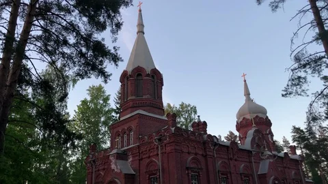 Old church in the forest Видео 91193370