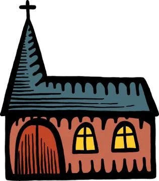 Old Church Stock-Illustration