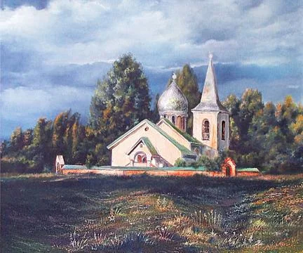 Old church Stock Illustration