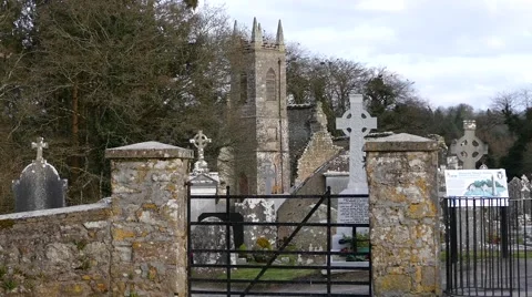 Old Church St Mullins Stock Footage