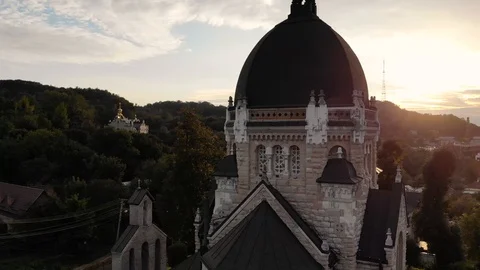 Old church in sunset Video stock 106685972