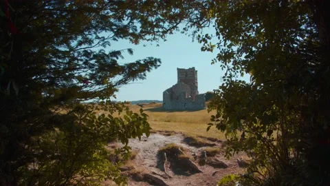 Old Church Through Trees 8K UHD Stock-Footage 199249085