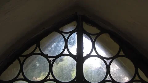 Old church window Stock Footage 160158337