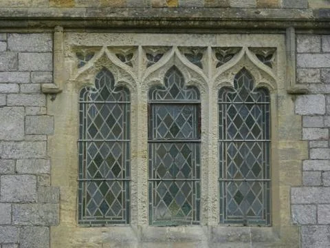 Old Church Windows Stock Photos