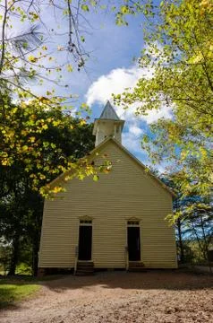 Old church in woods Stock Photos