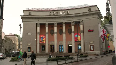 Old Cinema built by the Soviet Union Stock Footage 54620172