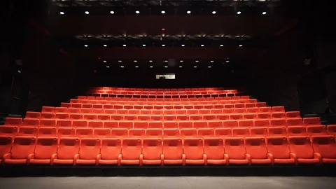 Old Cinema chairs red Stock Footage 89503607
