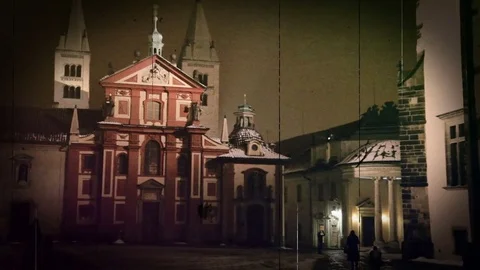 The old cinema in Prague. Stock Footage 83959663