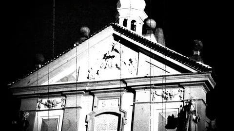 The old cinema in Prague. Stock Footage 83959716