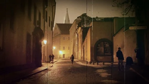 The old cinema in Prague. Stock Footage 83960546