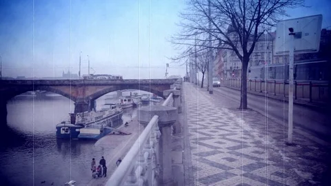The old cinema in Prague. Stock Footage 83960824