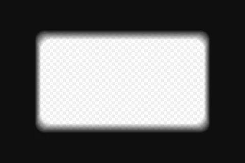 Old cinematic frame overlay texture on transparent background. Blurred vintage Stock Illustration