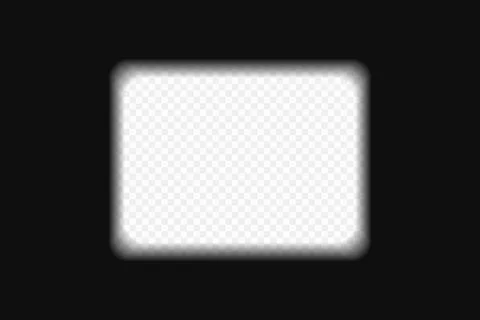 Old cinematic frame overlay texture on transparent background. Blurred vintage Stock Illustration