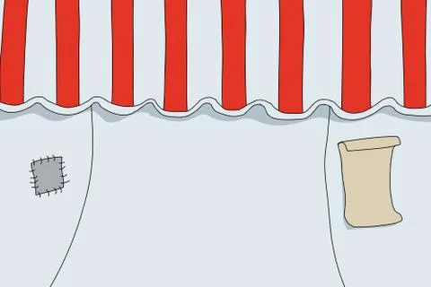 Old circus tent Stock Illustration