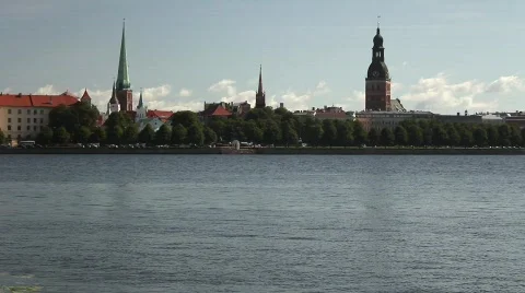 Old city architecture skyline view Stock Footage