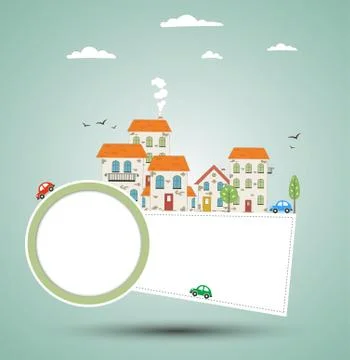 Old city background. Vector Stock Illustration