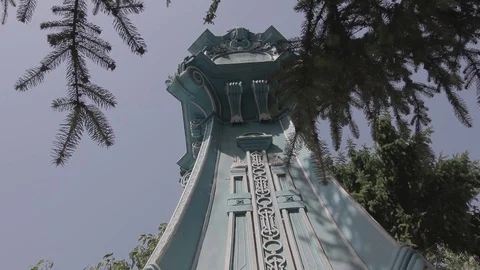 Old city clock in Central Square of Braila, Romania 動画素材 83044590