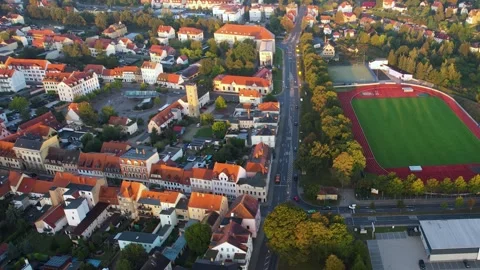 The old city of Grimma in Germany Stock Footage 291317076