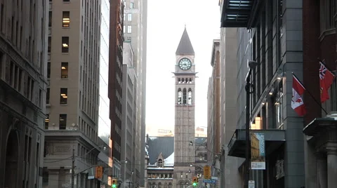 Old City Hall Clock and Bells (Big Ben in toronto) Stock Footage 55852877