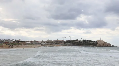 The old city of Jaffa. far view Israel Stock Footage 57744107