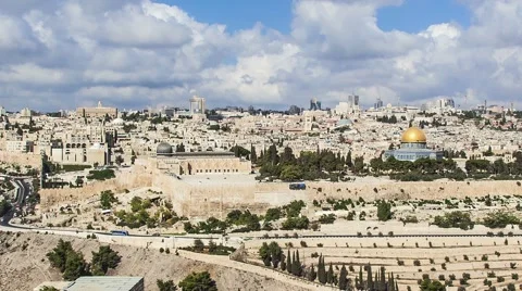 Old city of Jerusalem 스톡 동영상 58424105