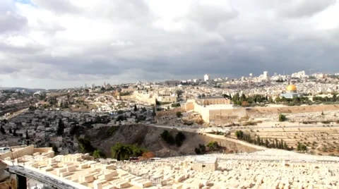 Old city of Jerusalem landscape Video stock 41869027